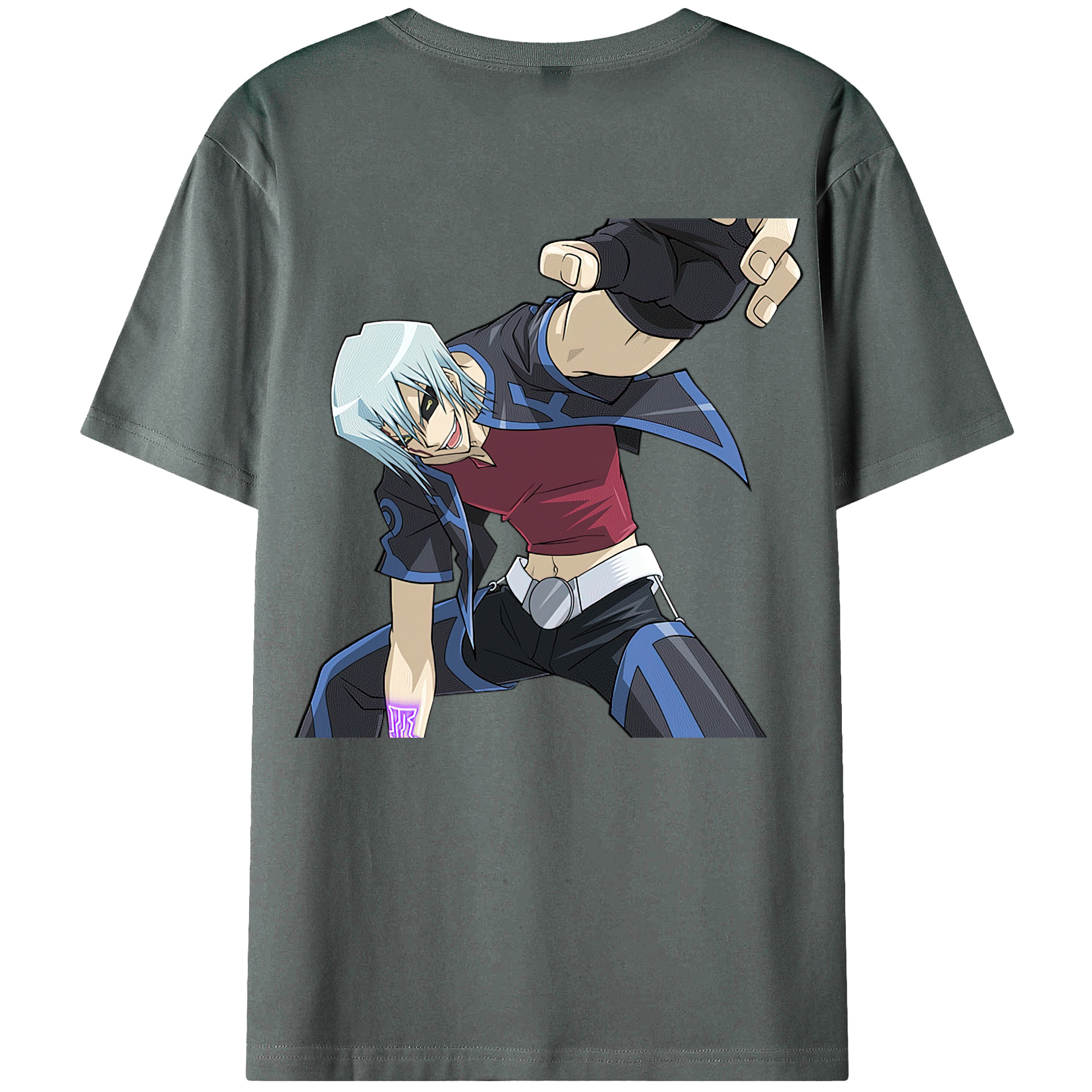 （画像用） 遊☆戯☆王 Yu-Gi-Oh! 綿100％ メンズ半袖Tシャツ（バックプリント） 通気性